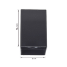 Plafon de Sobrepor Quadrado Preto High End Bronzearte