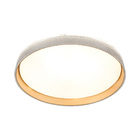 Plafon De Sobrepor Redondo Acrilico Dourado 40cm Led 60w 3 Em