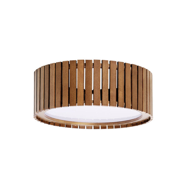 Plafon De Sobrepor Redondo De Madeira 41cm Imbuia 269.03