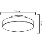 Plafon De Sobrepor Redondo Para 2 Lâmpadas Isadora Design