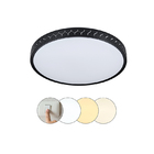 Plafon Denver Preto 50cm Redondo 3000k E 6000k 48w - 4000k 96