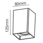 Plafon Dicróica Simples  Quadrado Branc 8x8x12,5cm