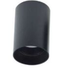 Plafon Dicróica Simples Cilindrico Preto Em Abs 8x12,5cm