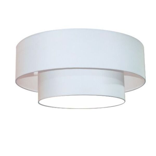 Plafon Duplo Cilindrico Md-3011 Cupula Tecido 60x40 H25cm Bra