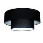 Plafon Duplo Cilindrico Md-3011 Cupula Tecido 60x40 H25cm Pre