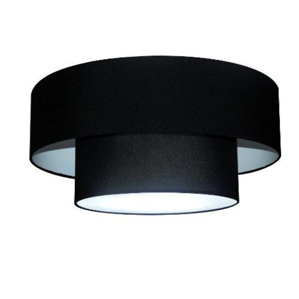 Plafon Duplo Cilindrico Md-3011 Cupula Tecido 60x40 H25cm Pre