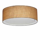 Plafon Duplo Cilíndrico Md-3037 Cúpula Em Tecido 60x25cm Palh