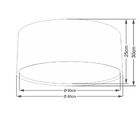 Plafon Duplo Cilíndrico Md-3038 Cúpula Em Tecido 80x30cm Azul