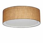 Plafon Duplo Cilíndrico Md-3038 Cúpula Em Tecido 80x30cm Palh