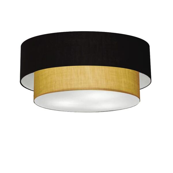 Plafon Duplo Cilíndrico Vivare Md-3021 Cúpula Em Tecido 80x60