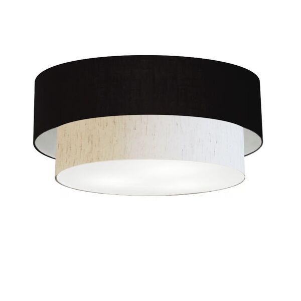 Plafon Duplo Cilíndrico Vivare Md-3021 Cúpula Em Tecido 80x60