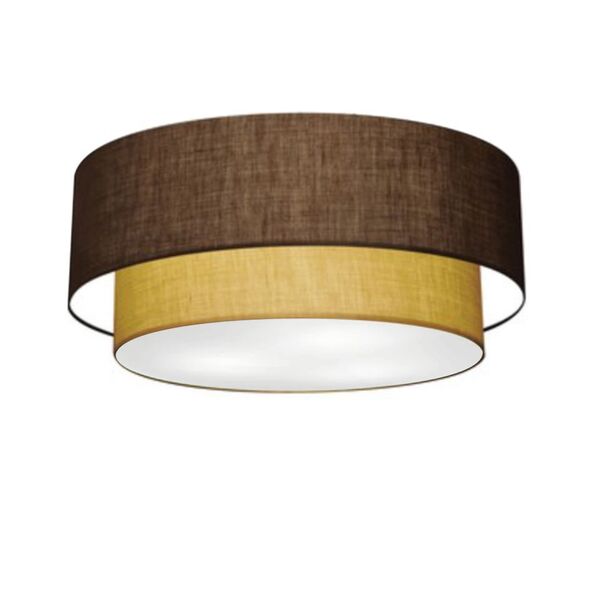 Plafon Duplo Cilíndrico Vivare Md-3024 Cúpula Em Tecido 60x50