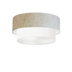 Plafon Duplo Cilíndrico Vivare Md-3062 Cúpula Em Tecido 45x40