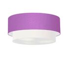 Plafon Duplo Cilíndrico Vivare Md-3063 Cúpula Tecido 55x50cm