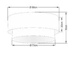 Plafon Duplo Cilíndrico Vivare Md-3065 Cúpula Em Tecido 80x70