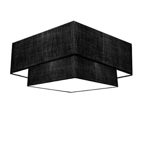 Plafon Duplo Quadrado Md-3022 Cúpula Em Tecido 25/50x35cm Pre