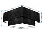Plafon Duplo Quadrado Md-3022 Cúpula Em Tecido 25/50x35cm Pre