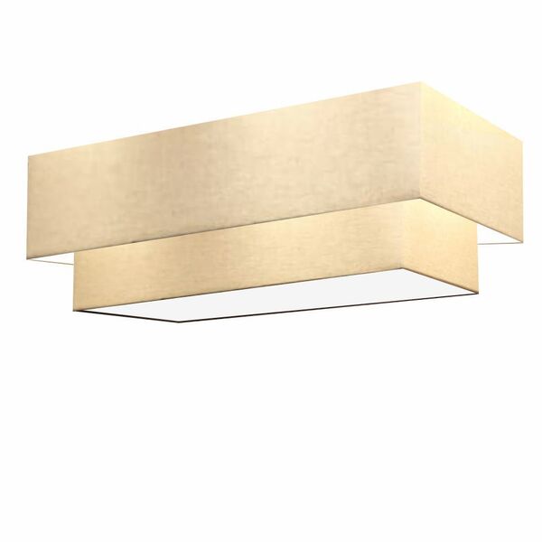 Plafon Duplo Retangular Vivare Md-3044 Cúpula Em Tecido 70x30