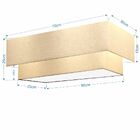 Plafon Duplo Retangular Vivare Md-3044 Cúpula Em Tecido 70x30