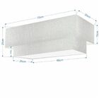 Plafon Duplo Retangular Vivare Md-3044 Cúpula Em Tecido 70x30