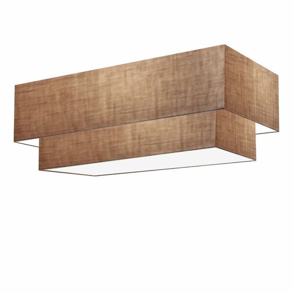 Plafon Duplo Retangular Vivare Md-3044 Cúpula Em Tecido 70x30