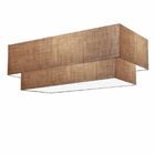 Plafon Duplo Retangular Vivare Md-3071 Cúpula Em Tecido 80x40