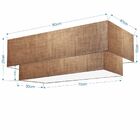 Plafon Duplo Retangular Vivare Md-3071 Cúpula Em Tecido 80x40