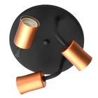 Plafon E27 Metal 1603 3L Preto Cobre Pantoja