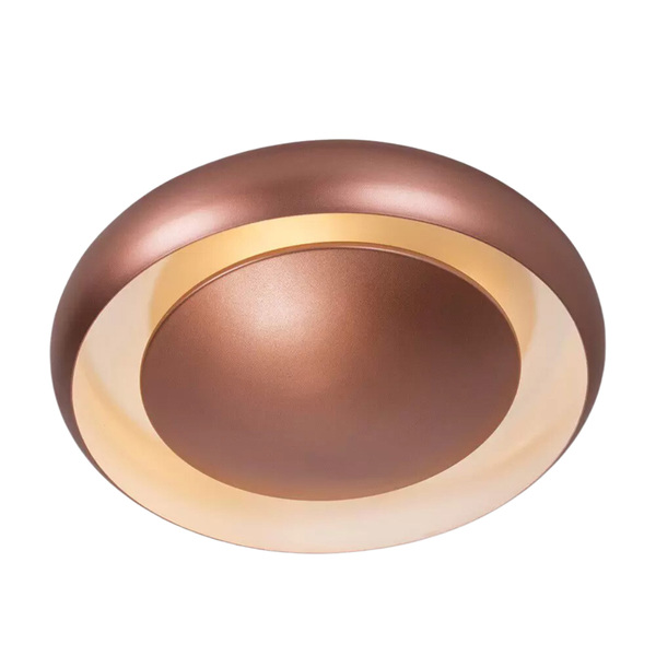 Plafon Eclipse Luz Indireta Alumínio Cobre 400mm 3e27