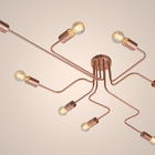 Plafon Eletro 8 Braços Cobre Stella 780x1500x220mm