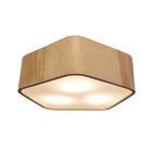 Plafon Em Madeira Pentágono Md-3074 52x52cm Lâmina Natural -