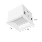 Plafon Embutir Branco Texturizado para 1xE27