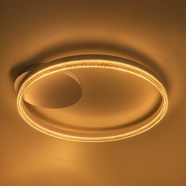 Plafon Emily Branco Anel Led Integrado 30w Ø60cm  St1748