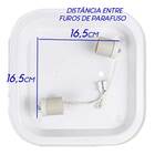 Plafon Enzo Preto Quadrado 30cm Starlux Zr075 + 2 Led E27 650