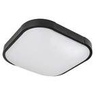 Plafon Enzo Preto Quadrado 30cm Starlux Zr075 + 2 Led E27 650