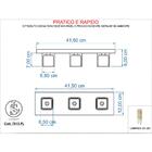 Plafon Gelo Transparente /3 7013 Cromado