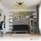 Plafon Girassol 28w Led 3000k Bivolt Preto Preto