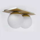 Plafon Globo Duo Dourado Fosco