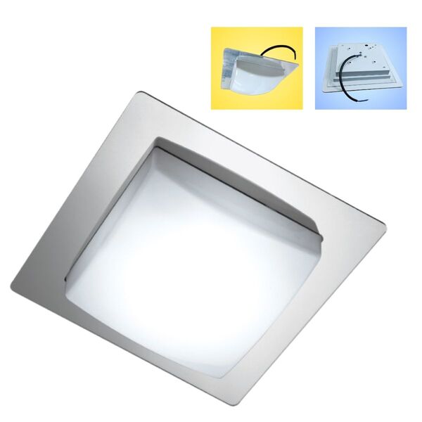 Plafon Infinity Borda Espelhada Led Integrado Branco Quente