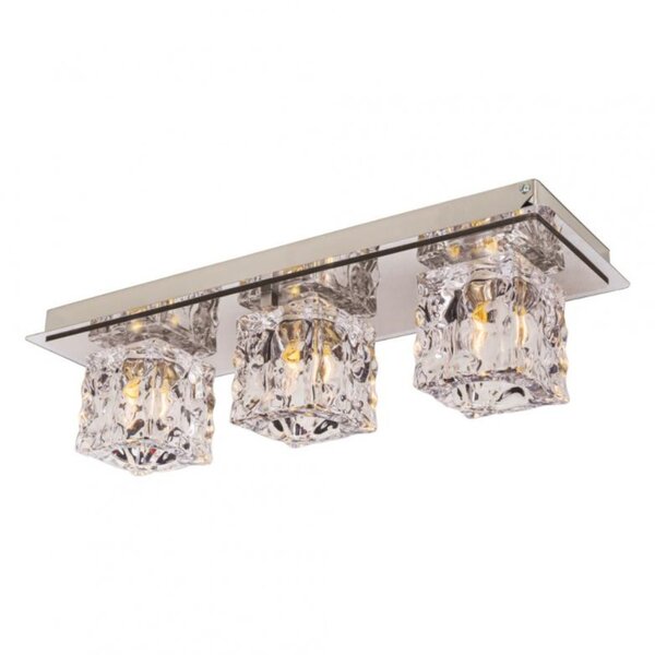 Plafon Inox 3 Luzes 38,9x12,5cm Frost Gpft3903ixpf Bronzearte