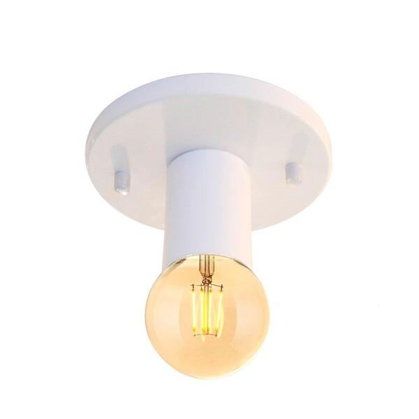 Plafon Jabuti Branco Para 1 Lâmpada E-27 Bivolt