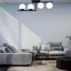 Plafon Jabuticaba Preto Moderno Luminária Assimétrica Globo D