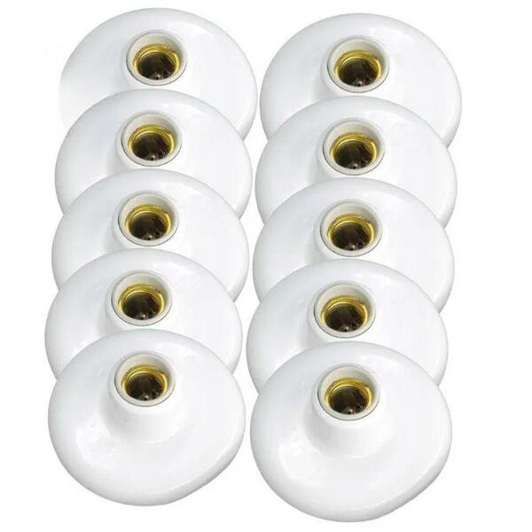 Plafon Lampada Soquete E27 Bulbo Plafonier Kit 10 Uni