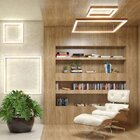 Plafon Led 108cmx108cm 3000k Squadra Bella Italia 220v Preto