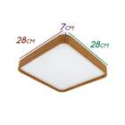 Plafon Led 12w Branco Frio Metal Acrílico Amadeirado 28cm St1