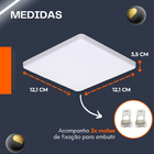 Plafon Led 18w Borda Infinita Quadrado Sobrepor Ou Embutir 60