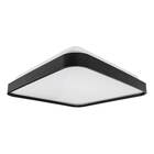 Plafon Led 24w Branco Quente Em Metal E Acrílico Black 40x40c