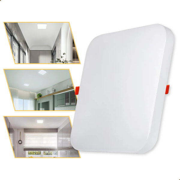 Plafon Led 36w Borda Infinita Quadrado Sobrepor Ou Embutir 40