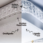 Plafon Led Acrilico Gemini 12w Branco Frio 28x28 Bivolt