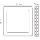 Plafon Led Acrilico Gemini 24w Branco Frio 40x40 Bivolt